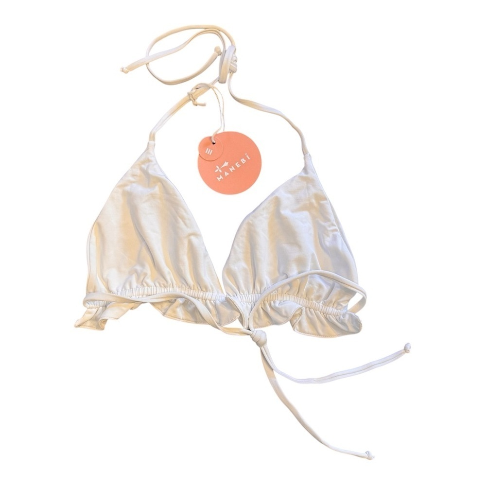 Manebi Rouches Bikini top in white NWT - Picture 3 of 5